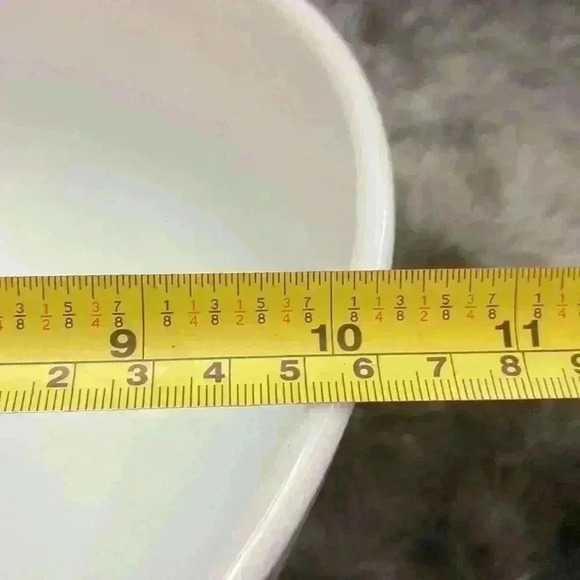 Vintage Pyrex #404, 4 litre Colonial Mist Blue Mist bowl white with blue flowers - Picture 14 of 16